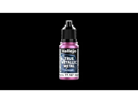 Lahvička metalické barvy Vallejo True Metallic Metal 77167 Crimson Magenta Airbrush 18 ml