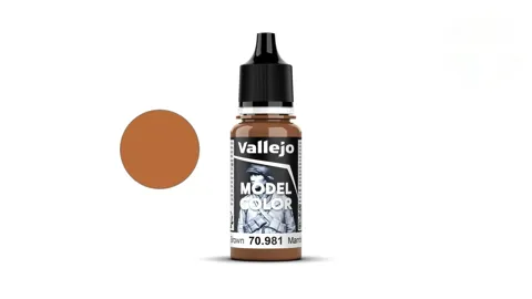 Lahvička akrylové barvy Vallejo Model Color 70981 oranžovohnědá matná, 18 ml s kapátkem