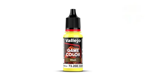 Lahvička Vallejo Game Color 73208 žlutý wash 18 ml s kapátkem