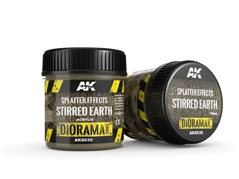 Kelímek akrylového efektu AK Interactive AK8030 Splatter Effects rozježděná zemina 100 ml