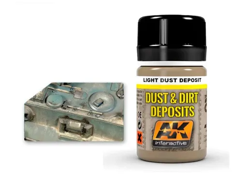 Lahvička AK Enamel Effects AK4062 Light Dust Deposit, světlé prachové usazeniny, 35 ml