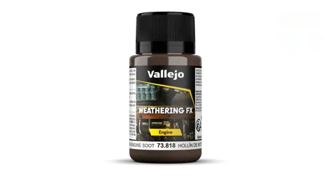 Lahvička Vallejo Weathering FX 73818 hnědé saze od motoru, akrylový efekt 40 ml
