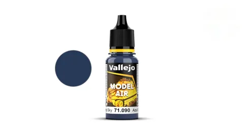 Lahvička akrylové barvy Vallejo Model Air 71090 sytá nebeská modrá 18 ml s kapátkem