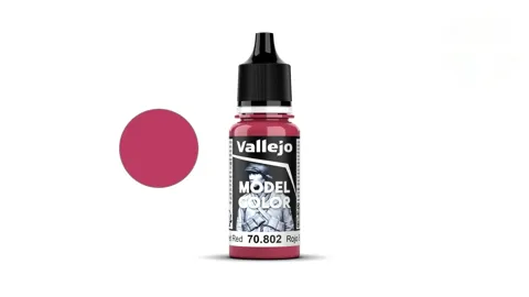 Lahvička akrylové barvy Vallejo Model Color 70802 Sunset Red matná 18 ml