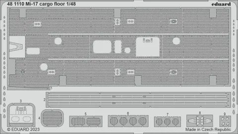 Fotoleptaná sada Eduard 481110 podlaha nákladového prostoru Mi-17 v měřítku 1/48