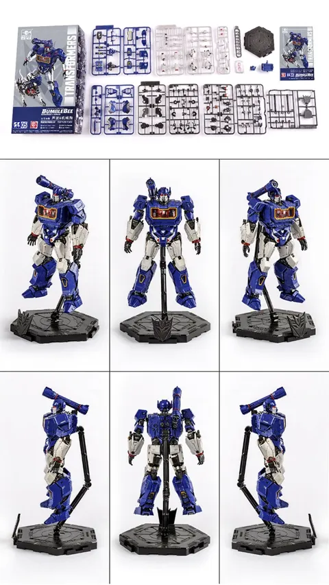 Stavebnice Trumpeter Transformers Smart Kit TF-6 Soundwave & Ravage SK05 s podstavcem