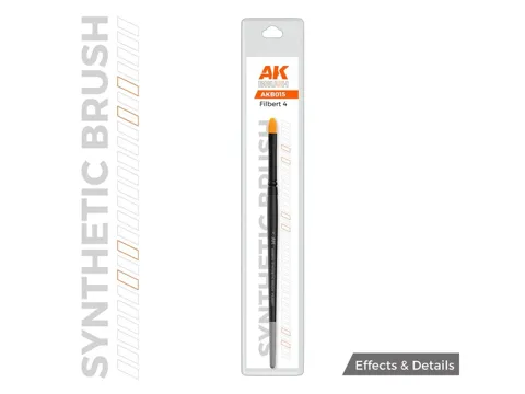 Syntetický modelářský štětec AK Interactive AKB015 Synthetic Brushes Filbert 4