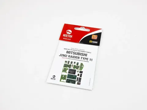 3D přístrojové panely Red Fox Studio Quick Set RFSQS-32151 pro J2M2 Raiden v měřítku 1/32