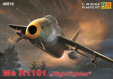 Krabice plastikové stavebnice RS Models 1/48 Messerschmitt P.1101 Nightfighter