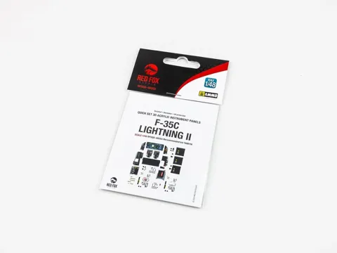 Set 3D přístrojových panelů Red Fox Studio Quick Set 3D pro F-35C Lightning II v měřítku 1/48