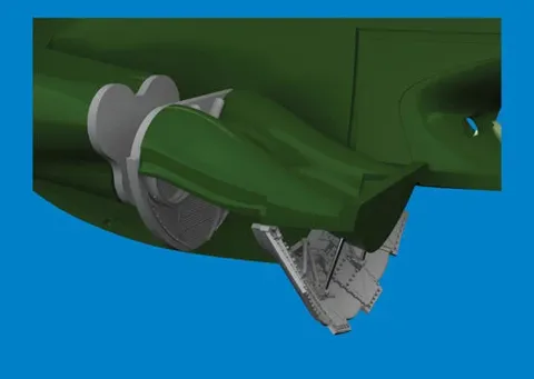 Eduard Brassin PRINT chladiče P-40E 1/48, 3D tištěné díly pro stavebnici Eduard