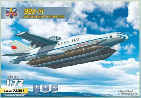 Plastikové stavebnice ModelSvit 72041 VVA-14 s nafukovacími pontony v měřítku 1/72