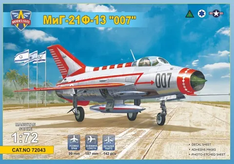 Krabice stavebnice ModelSvit 1/72 MiG-21F-13 „007" Operation Diamond