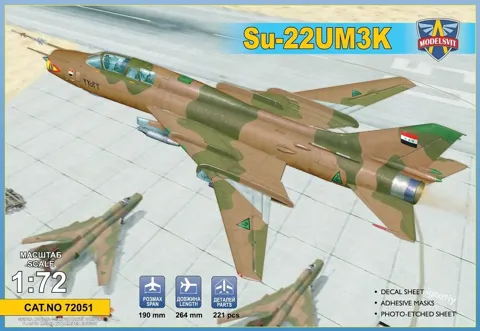 Plastiková stavebnice ModelSvit 72051 Su-22UM3K dvoumístný cvičný letoun v měřítku 1/72