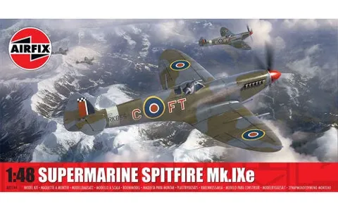 Krabice stavebnice Airfix A05144 Supermarine Spitfire Mk.IXe v měřítku 1/48