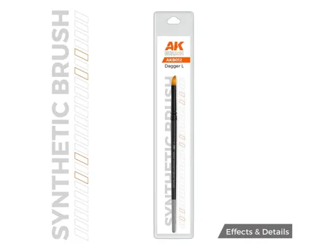 Modelářský štětec AK Synthetic Brushes AKB012 Dagger L se syntetickým vláknem