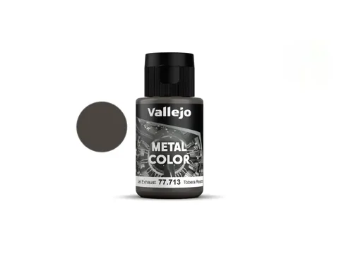 Lahvička akrylové metalické barvy Vallejo Metal Color 77713 Jet Exhaust 32 ml