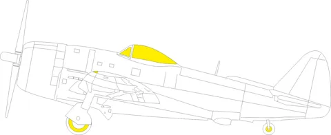 Maskovací sada Eduard EX1155 TFace P-47N 1/48 pro stavebnici MiniArt