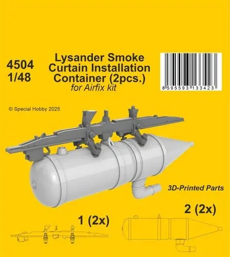 Resinová doplňková sada CMK 4504 kontejner vyvíječe dýmu pro Lysander v měřítku 1/48