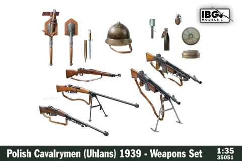 Set zbraní IBG Models 35051 pro polské kavaleristy (ulany) 1939 v měřítku 1/35
