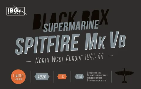 Krabice stavebnice IBG Models 72591 Supermarine Spitfire Mk.Vb 1/72 Black Box Limited Edition