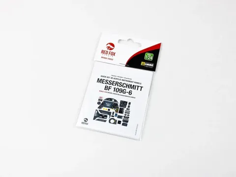 Barevný 3D resinový přístrojový panel Red Fox Studio Quick Set 1/24 Messerschmitt Bf 109G-6
