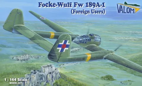 Krabice stavebnice Valom 14446 Focke-Wulf Fw 189A-1 zahraniční uživatelé v měřítku 1/144