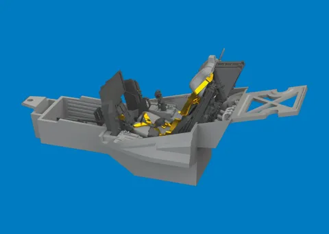 Eduard 6481181 P-47N cockpit upgrade set PRINT 1/48 – díly kokpitu z 3D tisku
