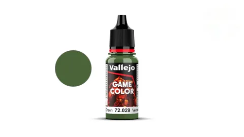 Lahvička akrylové barvy Vallejo Game Color 72029 chorobně zelená Sick Green 18 ml
