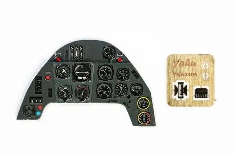 Barevný fotolept Yahu Models YMA2404 – přístrojová deska Me 109 G v měřítku 1/24