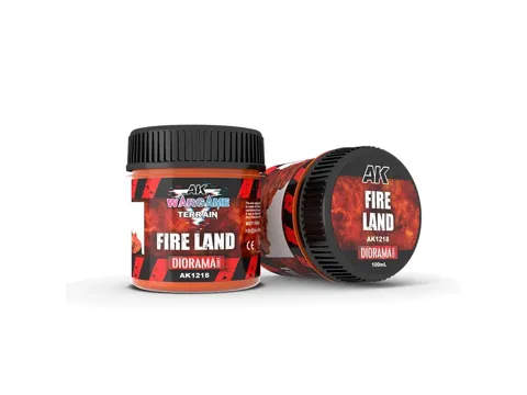 Kelímek akrylové textury AK Interactive Wargame Terrains AK1218 Fire Land 100 ml