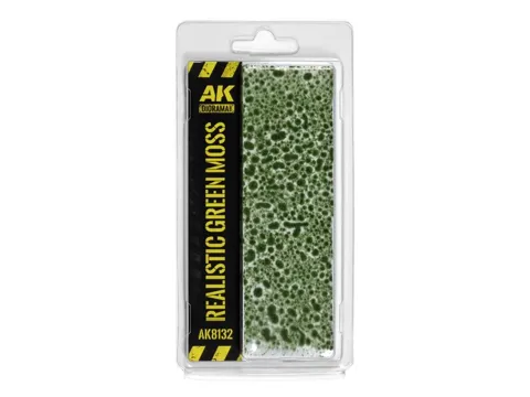 Balení modelářské vegetace AK Interactive AK8132 Realistic Green Moss – realistický zelený mech