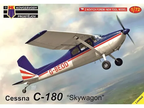Plastiková stavebnice Kovozávody Prostějov KPM0236 Cessna C-180 Skywagon v měřítku 1/72