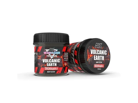 Kelímek akrylové texturové pasty AK Wargame Terrains AK1234 Volcanic Earth 100 ml