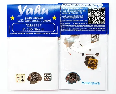 Barevný fotoleptaný přístrojový panel Yahu Models YMA3237 pro Fi-156 Storch v měřítku 1/32