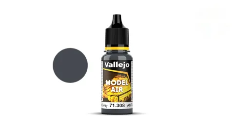 Lahvička akrylové barvy Vallejo Model Air 71308 AMT-12 tmavě šedá, 18 ml