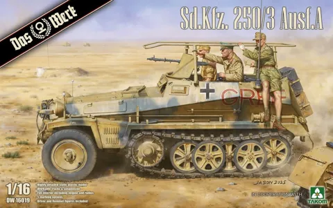 Stavebnice Das Werk DW16019 Sd.Kfz. 250/3 Ausf. A v měřítku 1/16