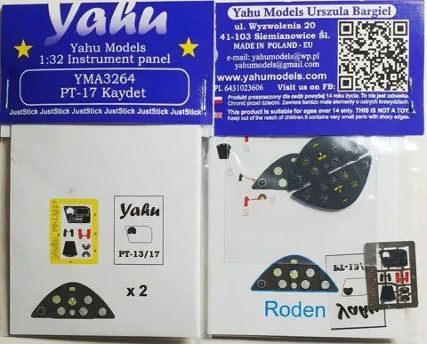 Fotoleptaná přístrojová deska Yahu Models YMA3264 PT-17 Kaydet v měřítku 1/32