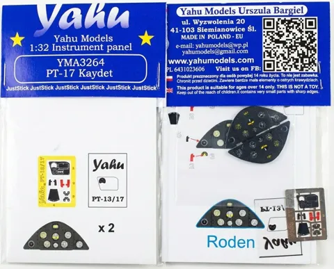Yahu Models YMA3263 přístrojový panel Caudron CR.714 v měřítku 1/32 pro stavebnice Azur