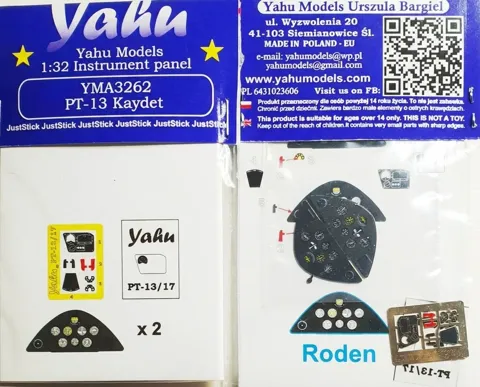Laserově řezaný přístrojový panel Yahu Models YMA3261 pro Fw-190A-5 v měřítku 1/32