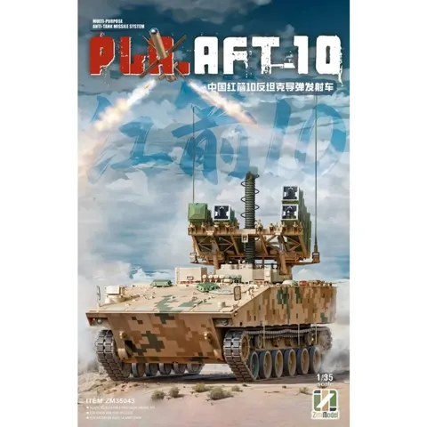 Krabice stavebnice ZIMI Model ZM35043 PLA AFT-10 protitankový raketový systém 1/35