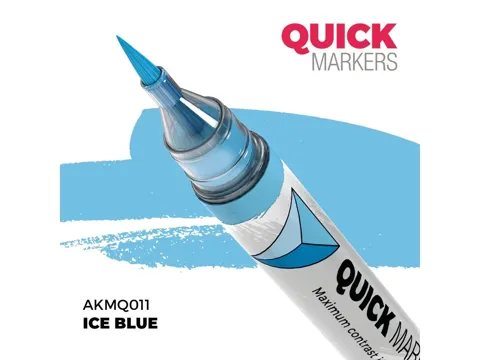 Marker s kontrastní barvou AK Quick Marker AKMQ011 ledově modrá (Ice Blue) pro miniatury