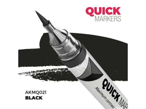 Marker s kontrastní barvou AK Interactive Quick Marker AKMQ021 černá (Black)
