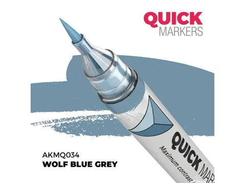 Marker s kontrastní barvou AK Interactive Quick Marker AKMQ034 vlčí modrošedá Wolf Blue Grey