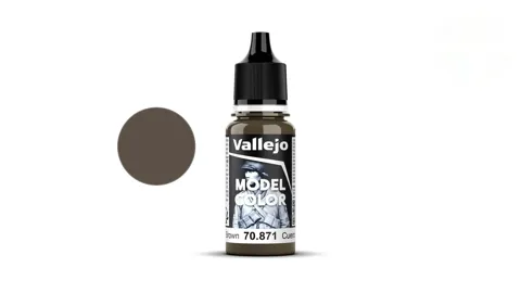 Lahvička akrylové barvy Vallejo Model Color 70871 kožená hnědá matná 18 ml