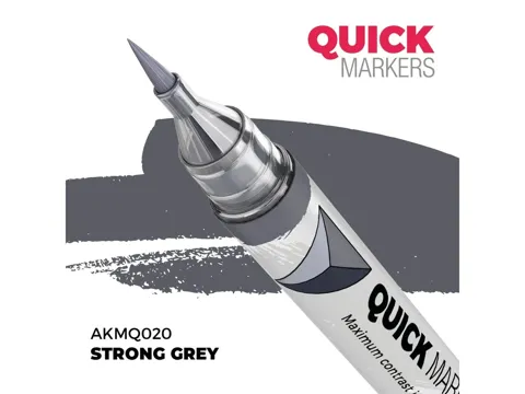 Marker AK Interactive Quick Marker AKMQ020 výrazná šedá (Strong Grey) pro malování miniatur