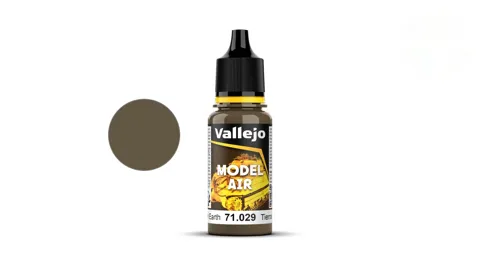 Lahvička akrylové barvy Vallejo Model Air 71029 tmavá zemitá 18 ml