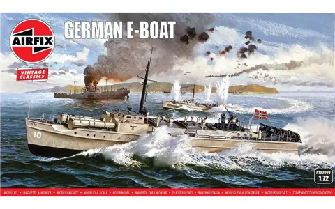 Krabice stavebnice Airfix A10280V German E-Boat 1/72, německý torpédový člun Schnellboot