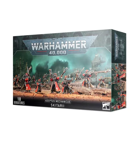 Krabice stavebnice Games Workshop Adeptus Mechanicus: Skitarii, 10 figurek v měřítku 1:56