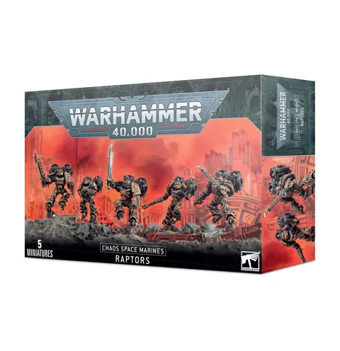 Balení Games Workshop Chaos Space Marines: Raptors, 5 plastových figurek 28 mm pro Warhammer 40,000